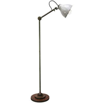 Dutch Vintage Industrial Metal Enamel Floor Lamp, 1950s