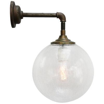 Clear Glass Vintage Industrial Brass Cast Iron Scones Wall Lights