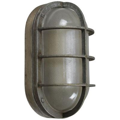 Gray Aluminum Vintage Industrial Frosted Glass Wall Lamp Scone