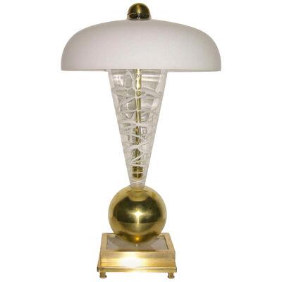 1970s Italian Custom Made Murano Glass Lamp Attributed to Vistosi