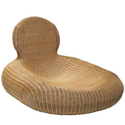 French Wicker Rattan Lounge Chair - 1950's