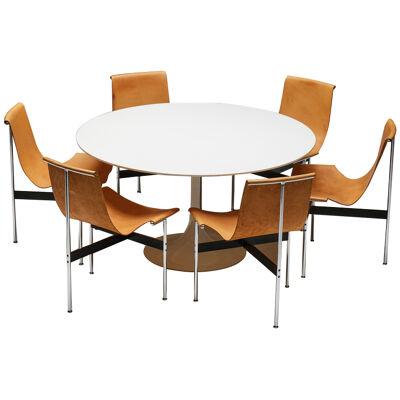 Dining Set with T-Chairs by Katavolos, Kelley & Littell and Tulip Dining Table
