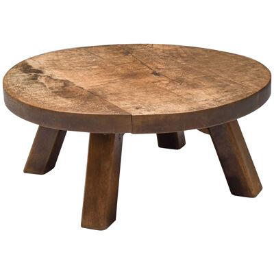 Brutalist Round Coffee Table - 1950's