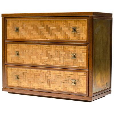 Traditional Japanese Side Bar, Cabinet with Drawers - 1970's