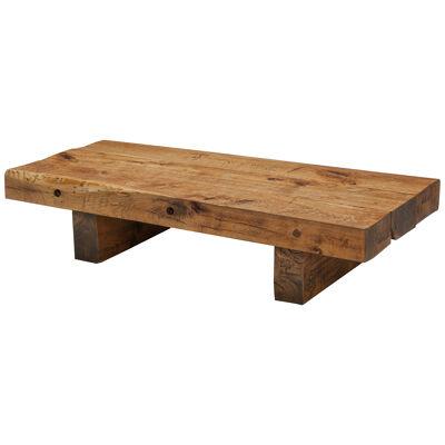 Rustic Solid Wood Coffee Table - 1950's