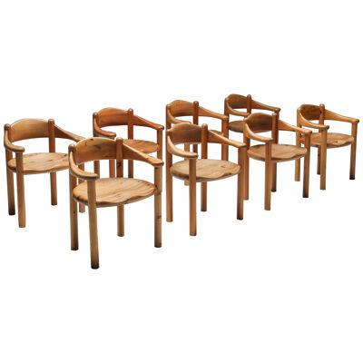 Rainer Daumiller Pine Carver Chairs, Denmark - 1970's