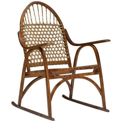 French Rattan Craftsman Chair, Mid-Century Modern - 1950's