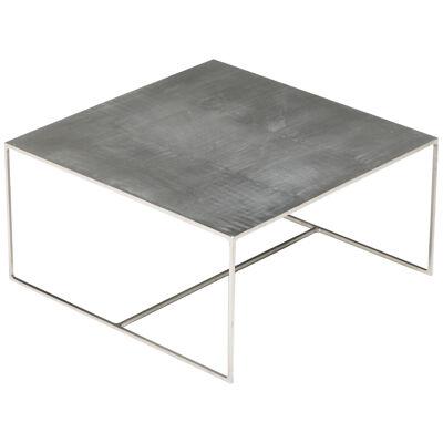 Metal Square Coffee Table 'Duchamp' by Rodolfo Dordoni for Minotti, Italy, 1990s
