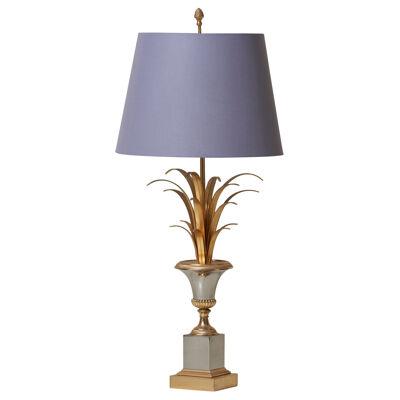 Huge Maison Charles Pineapple Table Lamp in Brass and Chrome