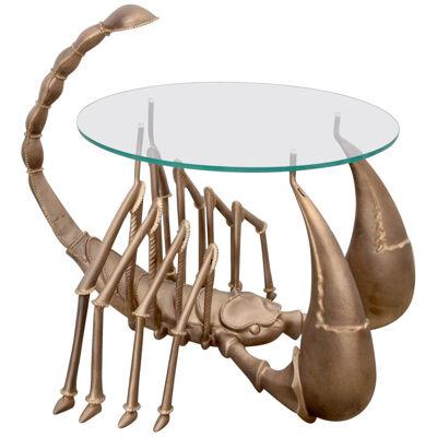 Rare Brass Scorpion Coffee Table Attributed to Jacques Duval-Brasseur