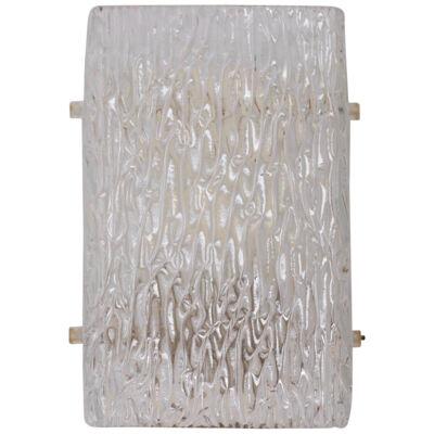 One of Six Ice Glass Sconces of Wall Lights by Kalmar