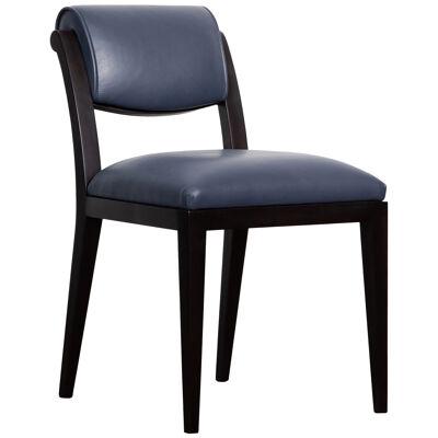 Contemporary Art Deco Style Leather Dining Chair, Gianni  'In Stock' 