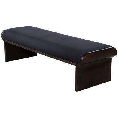 Sculptural Modern Oil Rubbed Bronze and Fabric Bench, Elia