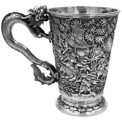 Chinese Export Silver Tankard