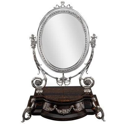 Antique Silver Table mirror