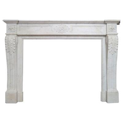 Antique Marble Louis XVI Style French Fireplace Mantel