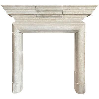 An Italian Limestone Fireplace Mantel 