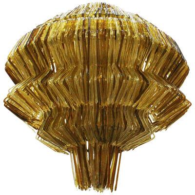 Contemporary Jacopo Foggini Pendant Gold and Brown Polycarbonate Italian Lamp
