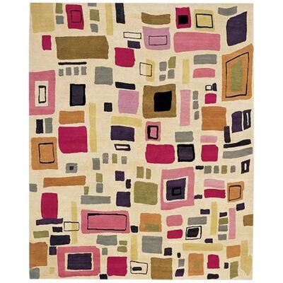 Kim Parker Modern Pattern Wool “Manhattan” Indian Rug