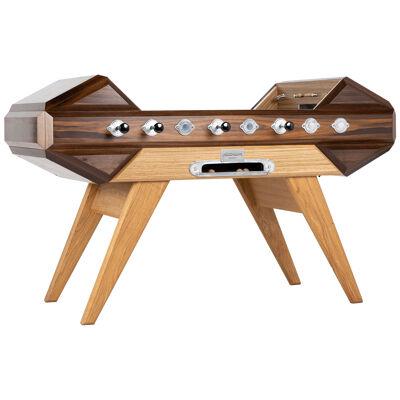Contemporary dual game table football in zebrano and rosewood ‘Platinium’