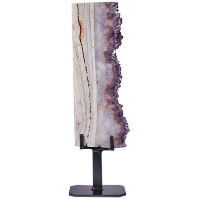  Large columnar agate and amethyst formation