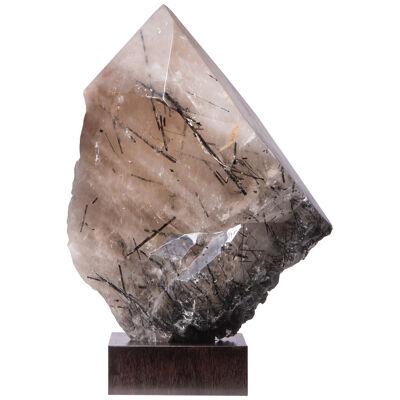  Large Smokey Quartz Crystal with Black Tourmaline