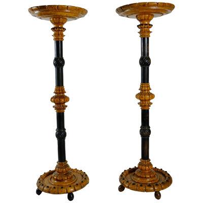 Pair of baroque style pedestals