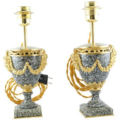 A pair of lamps, Louis XVl style