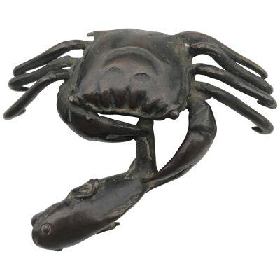 Japanese bronze crab, 19th c.
