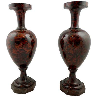 A pair of stone vases, early 19th c.