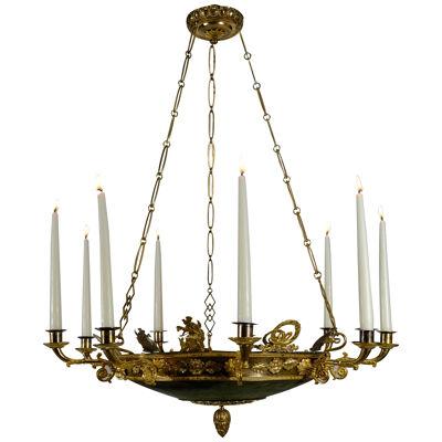Large Empire 9-light chandelier
