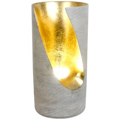 N1 Table Lamp in Bleached Cherry and Gold Leaf