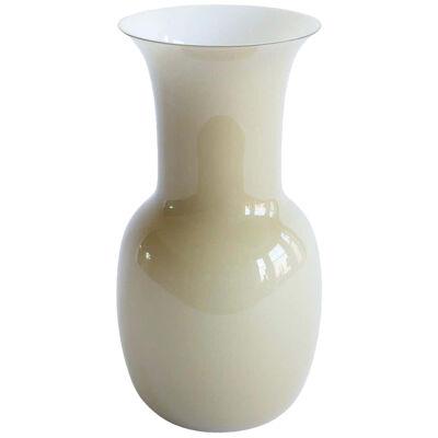 Murano Glass Vase Greige Medium Size by Aureliano Toso, Italy 2000