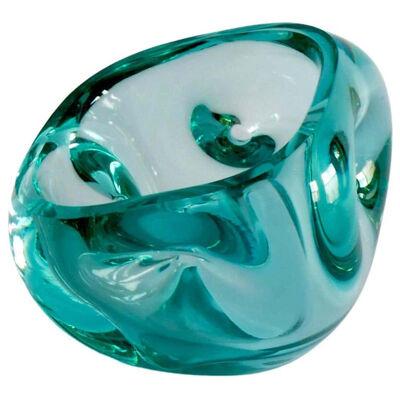 Aquamarine Murano Glass Bowl or Vide-Poche, 1960s