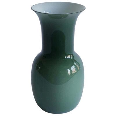 Murano Glass Vase Blue/Grey Medium Size by Aureliano Toso, Italy 2000