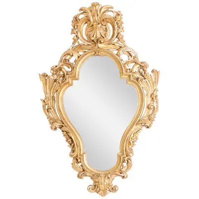 Regency style mirror in carved and gilded wood. 1950s.
