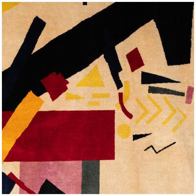 After Malevitch. Rug, or tapestry, in wool. Contemporary work