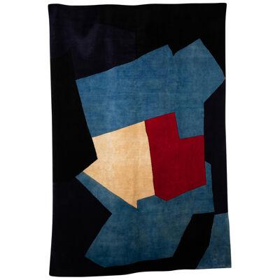 Rug, or tapestry, inspired by Poliakoff, in wool. Contemporary work