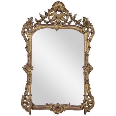 Giltwood Louis XV Style Mirror, 2nd half of the 19th century