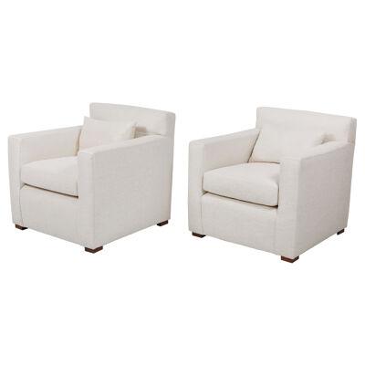 A Pair of Club Chairs by Samuel Marx