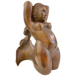 Bronze Mermaid Sculpture by Barbara Beretich
