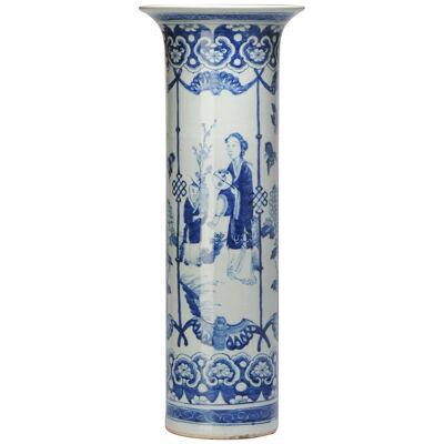 Very Large 61cm Antique Vase Chinese Porcelain 19th century Blue white KaNGXI