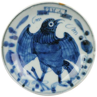 Antique Chinese Porcelain 19th century Chine de commande Dish Eagle History