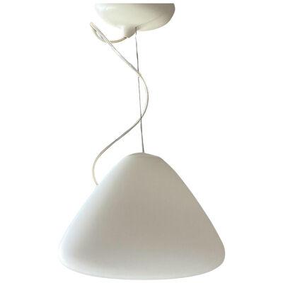 White glass pendant " Capsule " model, Ross Lovegrove for Artemide, 2010 Italy