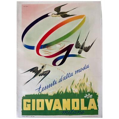 Original Wall Poster Textile company "Giovanola" , Italy 1960s