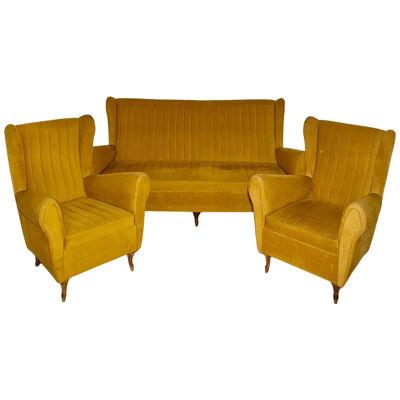 1950s Vintage Living Room Set, attributed to Gio Ponti for Isa Bergamo