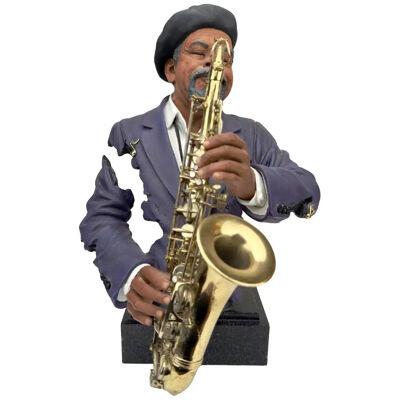 Willitts Designs "Sax Appeal" Musician Cast Resin Sculpture, Signed & Numbered