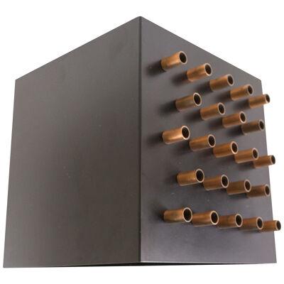 Metal and copper Clair-obscur wall lamp by RAAK Amsterdam, 1960s