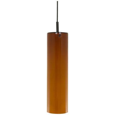 Cylinder shaped amber coloured pendant by Venini, 1950s