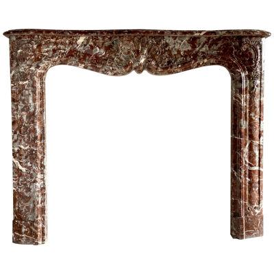 18th century Louis XV Rance red marble mantle